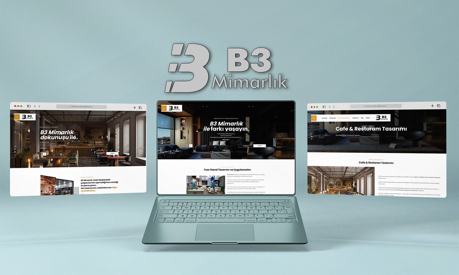 B3 Mimarlık kurumsal web sitesi tasarımı – Sakura Ajans