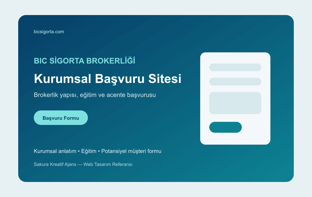 BIC Sigorta Brokerliği kurumsal web sitesi tasarımı