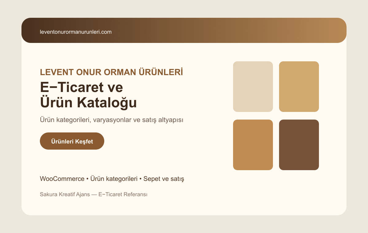 Levent Onur Orman Ürünleri e-ticaret sitesi tasarımı